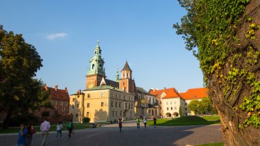 insanlar krakow sokaklarında yürüyüş