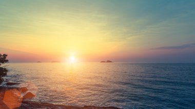 amazing sunset on sea