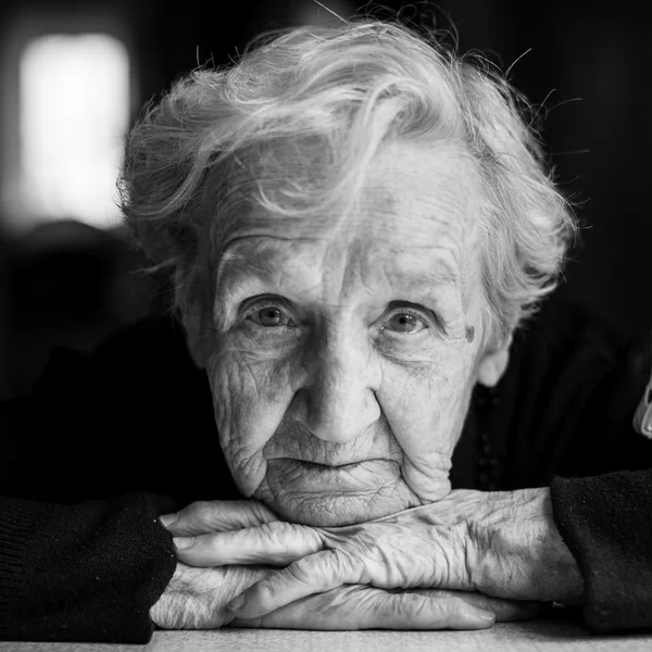 Elderly woman portrait — Stock Photo, Image