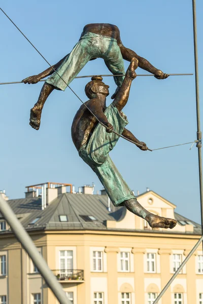 Installazione artistica scultura in ferro — Foto Stock