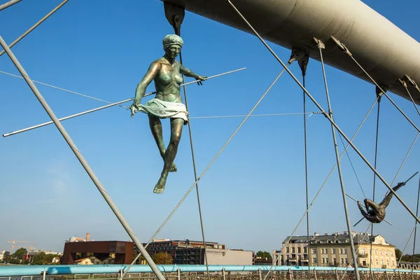 Art installation of iron sculptures — Stock Photo, Image