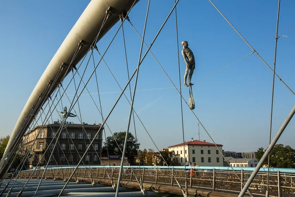 Demir heykel sanat yükleme — Stok fotoğraf