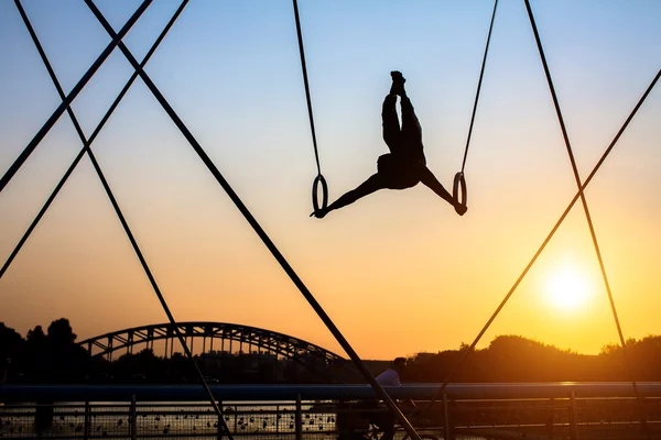 Art installation of iron sculptures — Stock Photo, Image