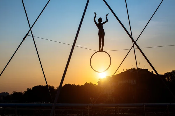 Art installatie ijzer sculpturen — Stockfoto