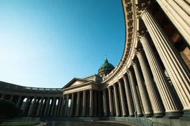 St. Petersburg, Rusya 'daki Kazan Katedrali manzarası.