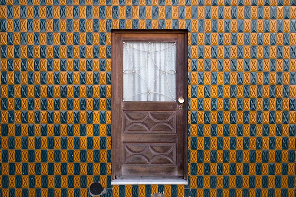 Traditionele Azulejos Gevel Van Het Huis Portugal — Stockfoto