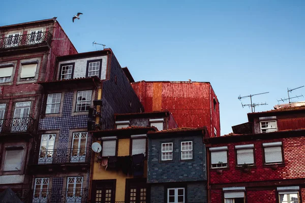 Hagyományos Házak Ribeira Porto Portugália — Stock Fotó