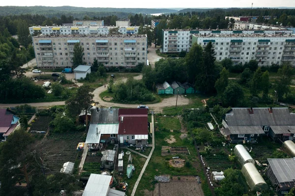 Aldea Urbana Nikolsky Región Leningrado Cerca Karelia Rusia —  Fotos de Stock