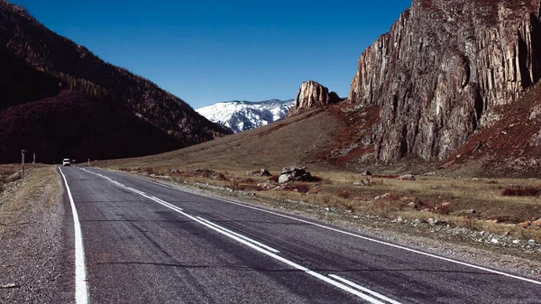 Widok Autostradę Chuya Górach Altai Rosja — Zdjęcie stockowe
