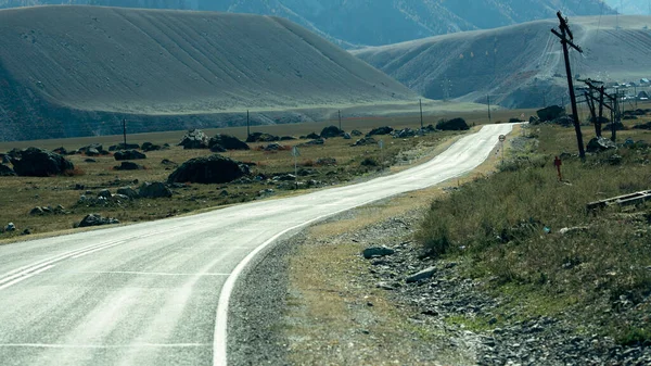 Vista Rodovia Chuya Através Das Montanhas República Altai Rússia — Fotografia de Stock