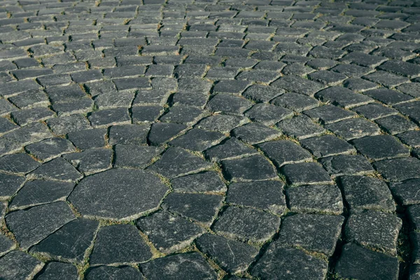 石畳の通りだ 街の舗装の質感 — ストック写真