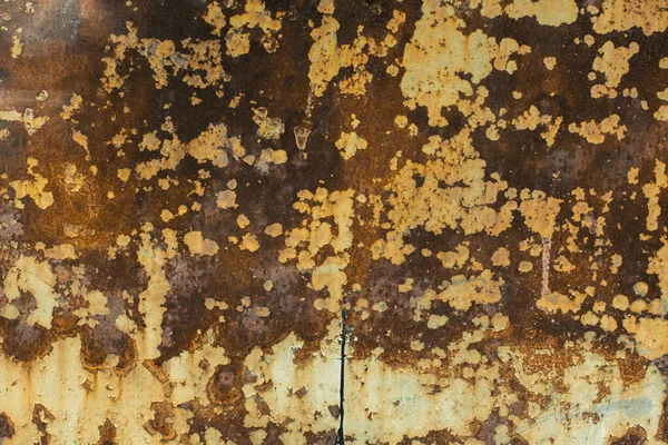 Texture Rusty Metal Wall Peeling Paint — Stock Photo, Image