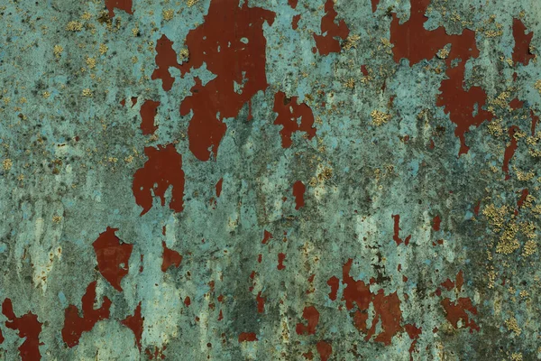 Textura Una Superficie Metálica Vieja Con Pintura Oxidada Pelada — Foto de Stock