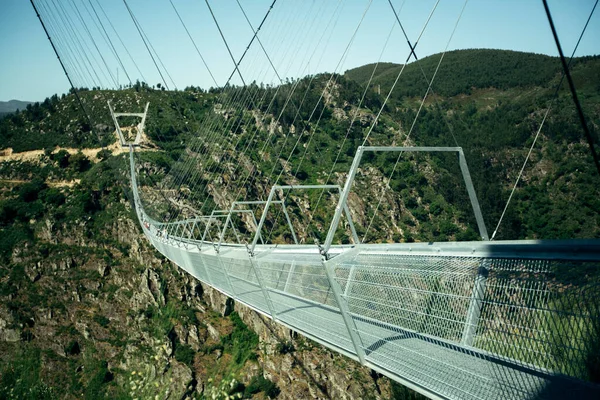 Puente Colgante Arouca Sobre Río Paiva Municipio Arouca Portugal —  Fotos de Stock