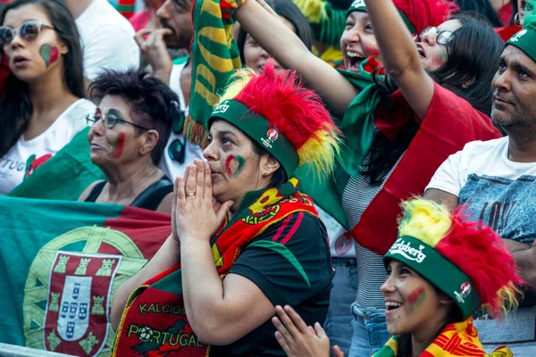 Oporto Portogallo Luglio 2016 Durante Video Traduzione Della Partita Portogallo — Foto Stock