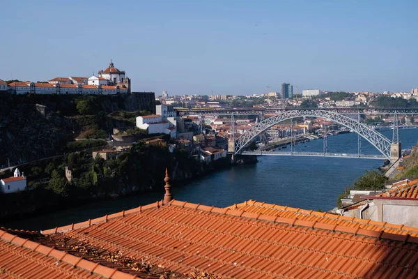 Över Dom Luis Bron Porto Portugal — Stockfoto