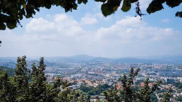 Vista Ciudad Braga Desde Colina Bom Jesus Monte Portugal —  Fotos de Stock