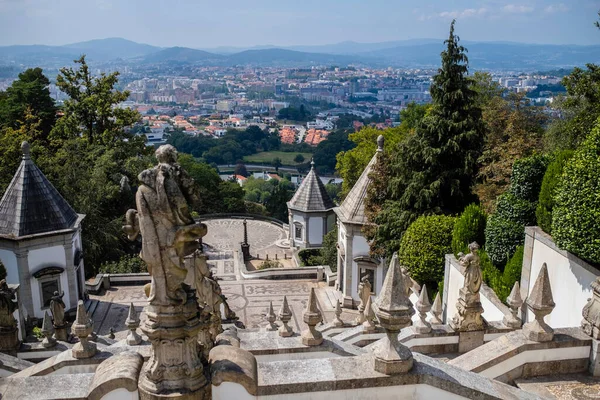 Άποψη Της Σκάλας Προς Την Εκκλησία Του Bom Jesus Monte — Φωτογραφία Αρχείου