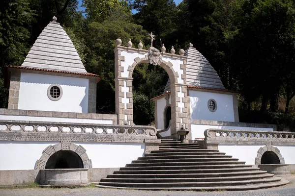 Porta Entrada Igreja Bom Jesus Monte Perto Cidade Braga Portugal — Fotografia de Stock