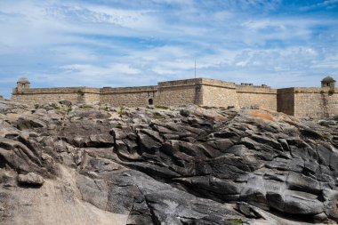 Vila do Conde North Jetty, Portekiz 'deki deniz fenerinin manzarası.