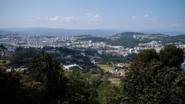 Top Uitzicht Braga Stad Vanaf Heuvel Van Bom Jesus Monte — Stockfoto