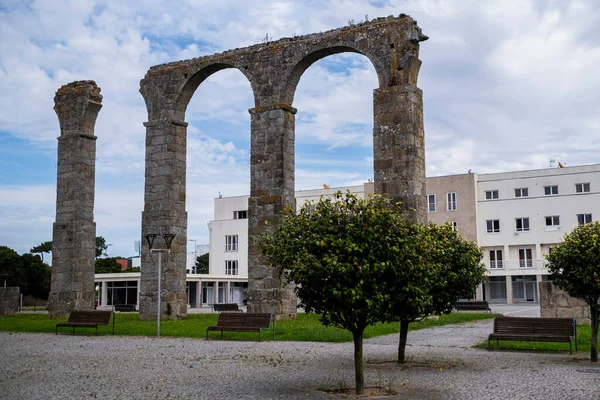 Zicht Het Fragment Van Santa Clara Aquaduct Vila Conde Portugal — Stockfoto