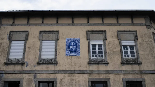 Gevel Van Een Oud Gebouw Vila Conde District Porto Portugal — Stockfoto