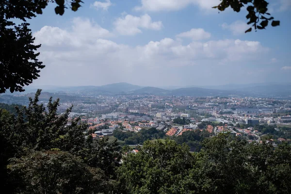 Vista Braga Desde Colina Iglesia Bom Jesus Portugal — Foto de Stock