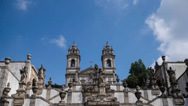 Вид Церкву Bom Jesus Monte Braga Portugal — стокове фото