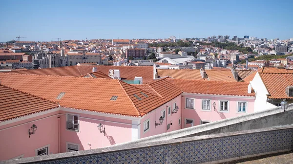 Top Wiew Lisbon One Street Alfama District Portugal — стокове фото