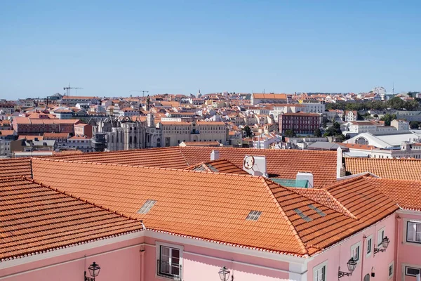 Вид Лісабон Однієї Місцевих Вулиць Алфами Португалія — стокове фото