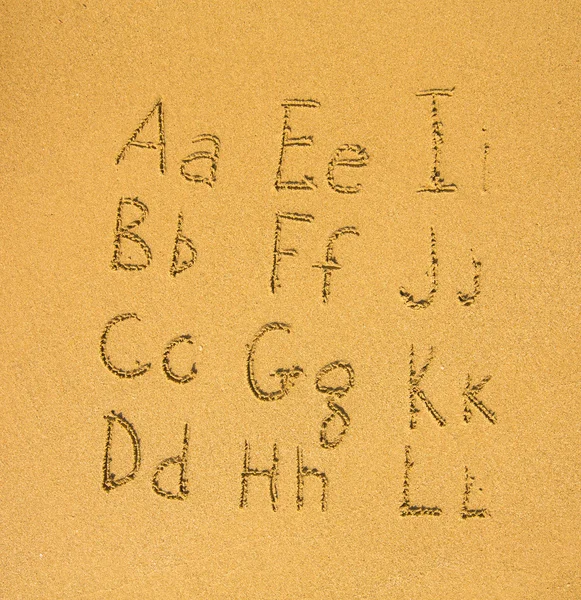 Sand Alphabet — Stockfoto