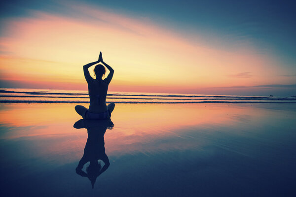 Yoga on beach