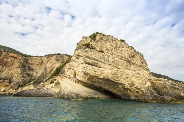 Modré jeskyně na ostrově Zakynthos — Stock fotografie