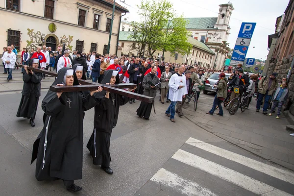 Korsvägen i Krakow. — Stockfoto