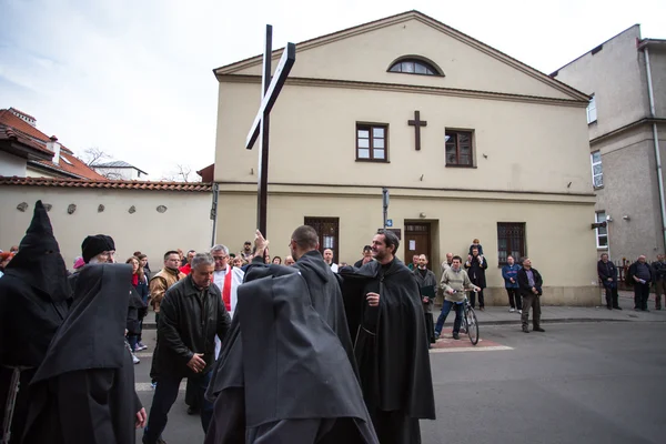 Krakow'daki Haç yolu. — Stok fotoğraf