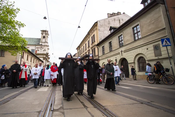 Way of Cross in Krakow. — 图库照片