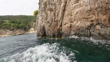 Zakynthos Adası Yunanistan'mavi mağaralar.