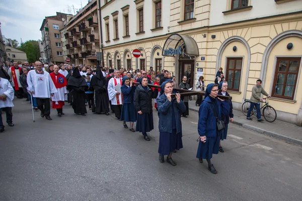 Way of the Cross  in Krakow. — Stock Photo, Image