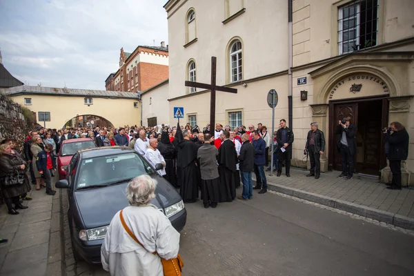 Way of the Cross  in Krakow. — Stock Photo, Image