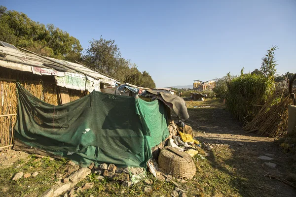 Maison illégale dans les bidonvilles — Photo