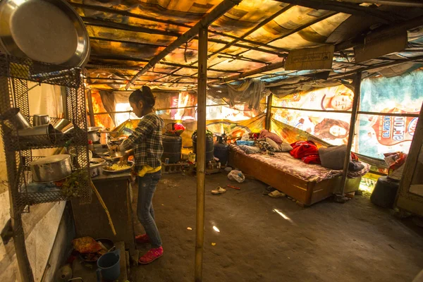 Casas ilegais em favelas — Fotografia de Stock