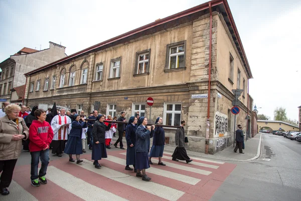 Droga Krzyżowa uczestników Obrazy Stockowe bez tantiem