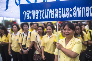 Kutlama kimliği belirsiz katılımcıları Bangkok