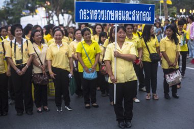 Kutlama kimliği belirsiz katılımcıları Bangkok