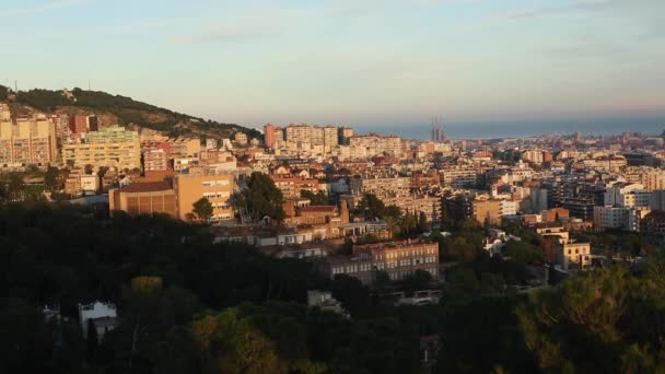 巴塞罗那的顶视图 — 图库视频影像