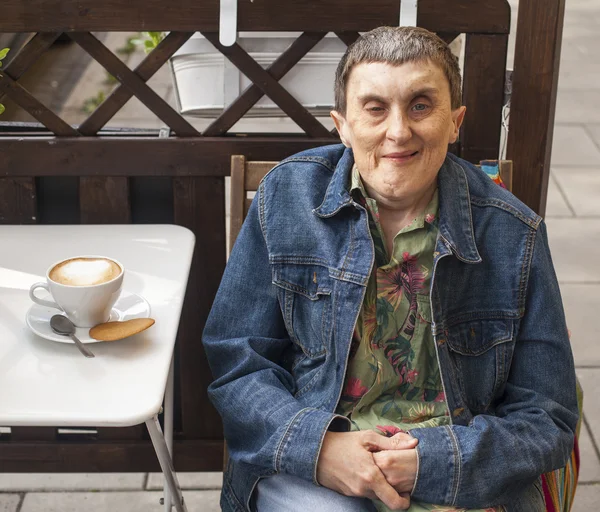 Disabled man with cerebral palsy — Stock Photo, Image