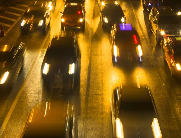 Night traffic in the city — Stock Photo, Image