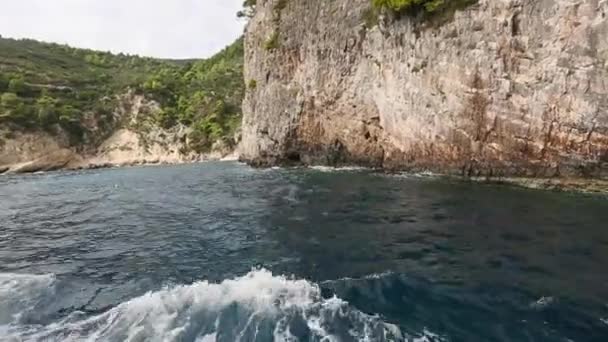 Caves on Zakynthos island — Stock Video