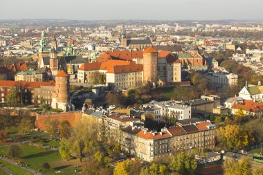 Kraliyet Wawel 'inin hava görüntüsü